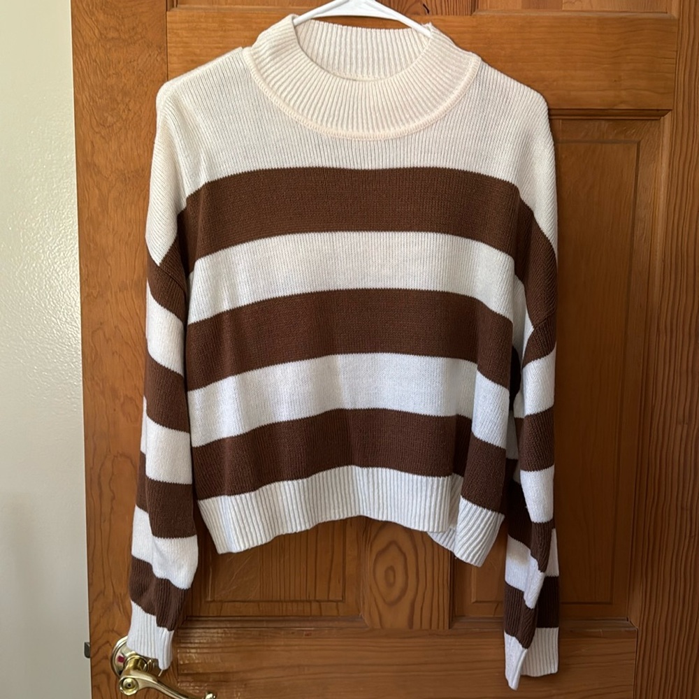 H&M Brown Striped Sweater